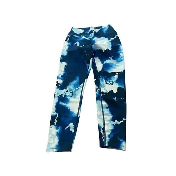 Sage Collective Blue Tie Dye Straight Leg Cropped Legging Size Medium - Picture 1 of 7